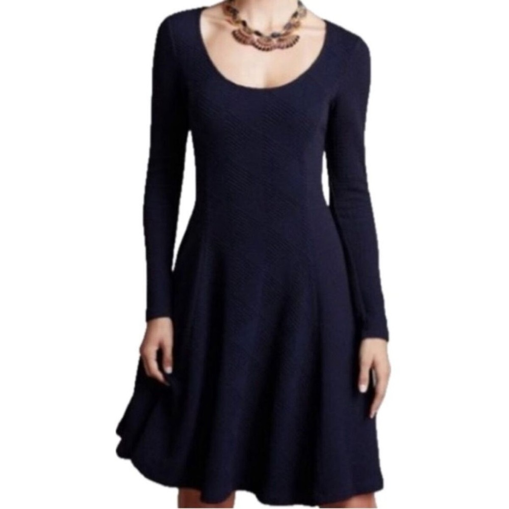 Maeve A-Line Quilted Fit n Flare Dress Womens Size Medium